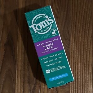 Tom’s of Maine whole care toothpaste peppermint